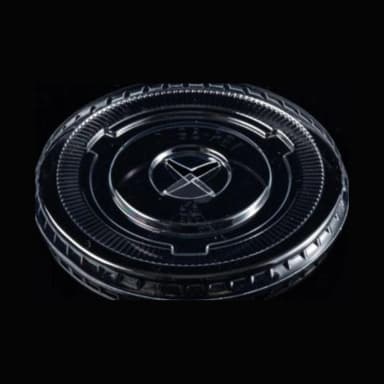 [1,000 ct] Plastic Flat Cup Lids | PET | 98 mm on white background