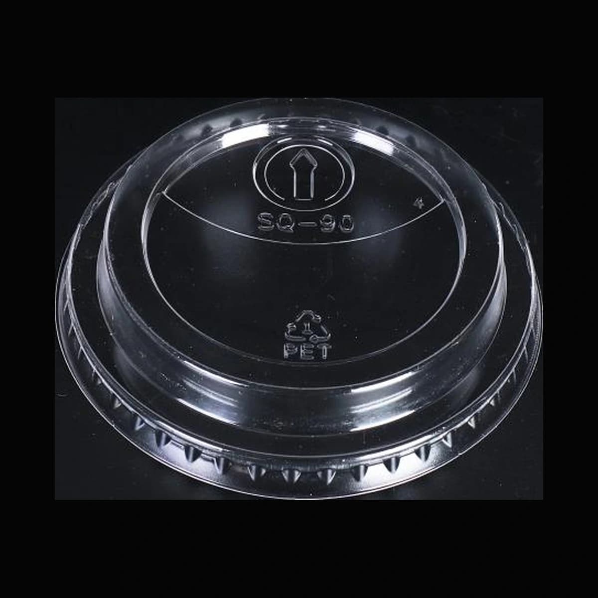 [1,000 ct] Plastic High Dome Cup Lids | PET | 98 mm on white background