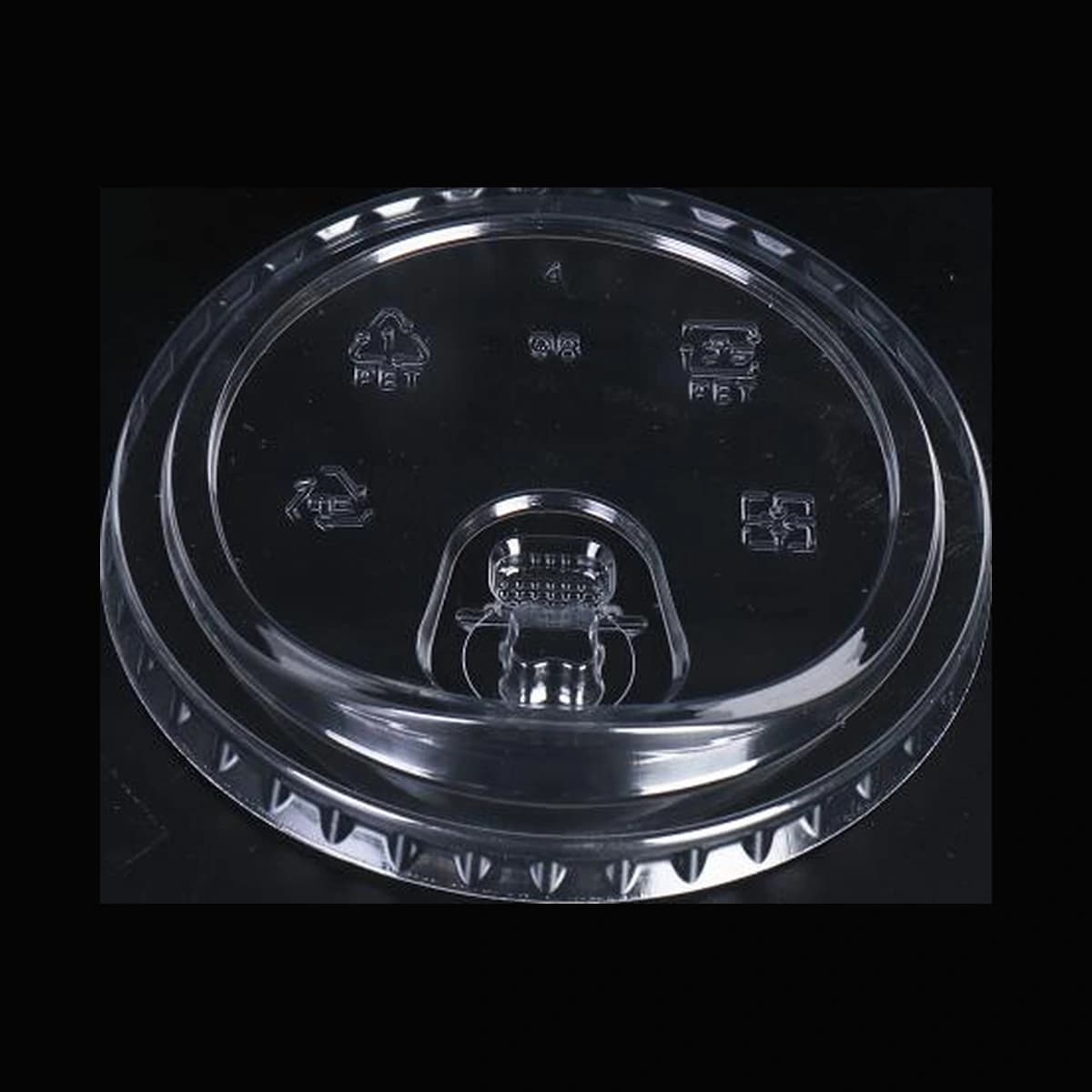 [1,000 ct] Plastic Sip Cup Lids | PET | 98 mm on white background