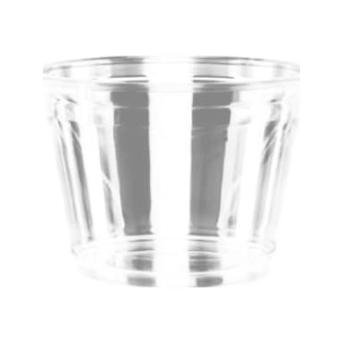 5.5 oz clear PET cold cup on white background