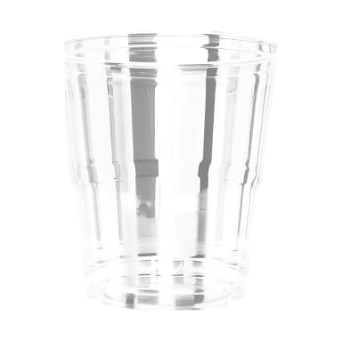8 oz clear PET cold cup on white background