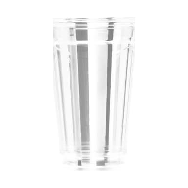 9 oz clear PET cold cup on white background