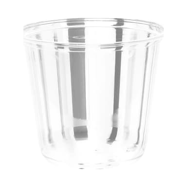 10 oz clear PET cold cup on white background