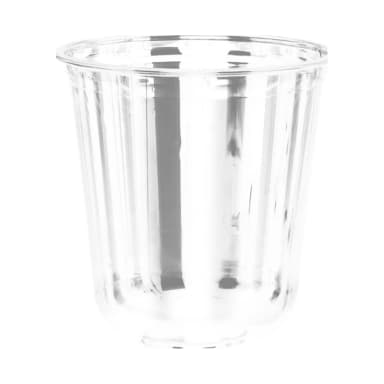 14 oz clear PET cold cup on white background
