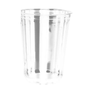 16 oz clear PET cold cup on white background