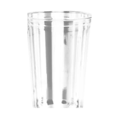 18 oz clear PET cold cup on white background