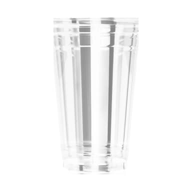 16 oz clear PET cold cup on white background