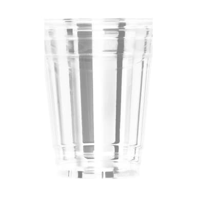 14 oz clear PET cold cup on white background