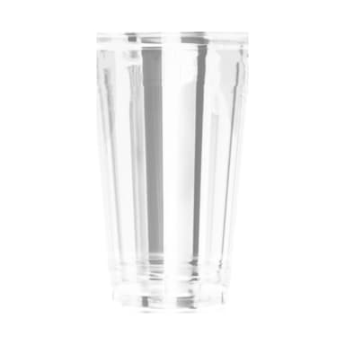 20 oz clear PET cold cup on white background