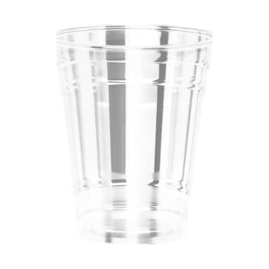 15 oz clear PET cold cup on white background