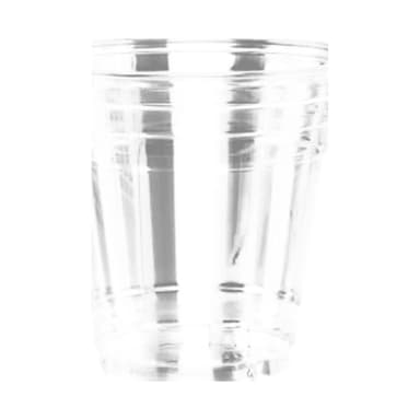 12 oz clear PET cold cup on white background