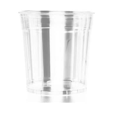 18 oz clear PET cold cup on white background