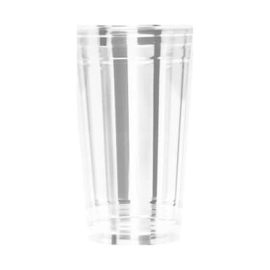 30 oz clear PET cold cup on white background