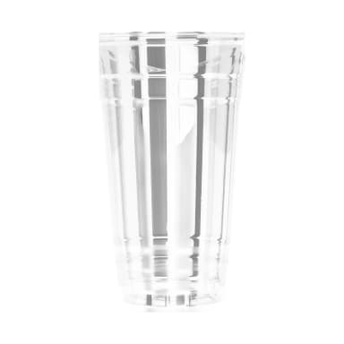 32 oz clear PET cold cup on white background