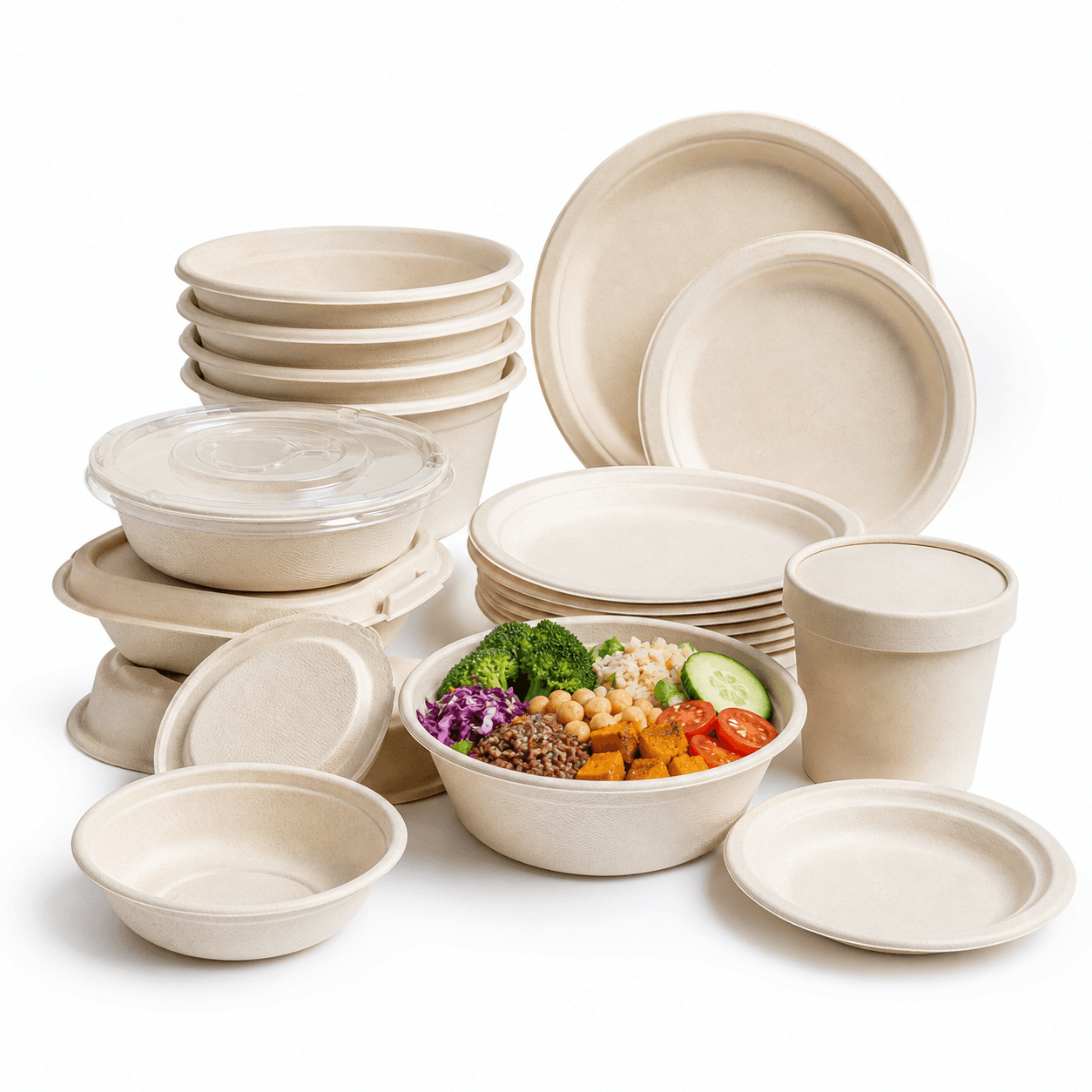 Bagasse Bowls & Plates product category