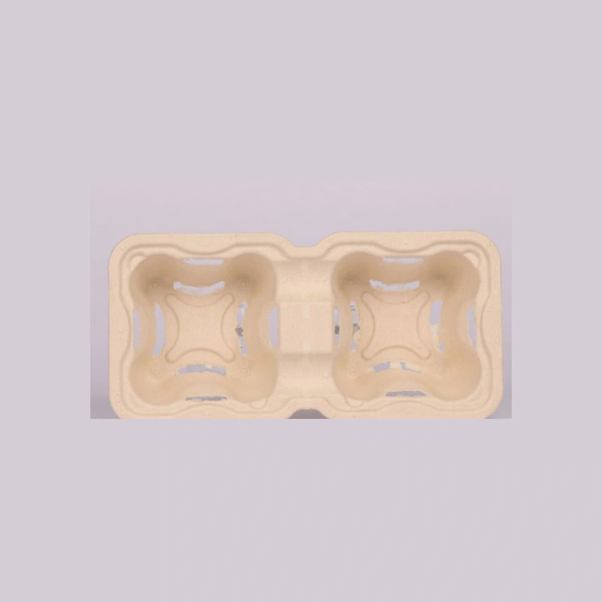 [300 ct] 2-Cup Molded Fiber Drink Carriers | 8-32 oz cups product image