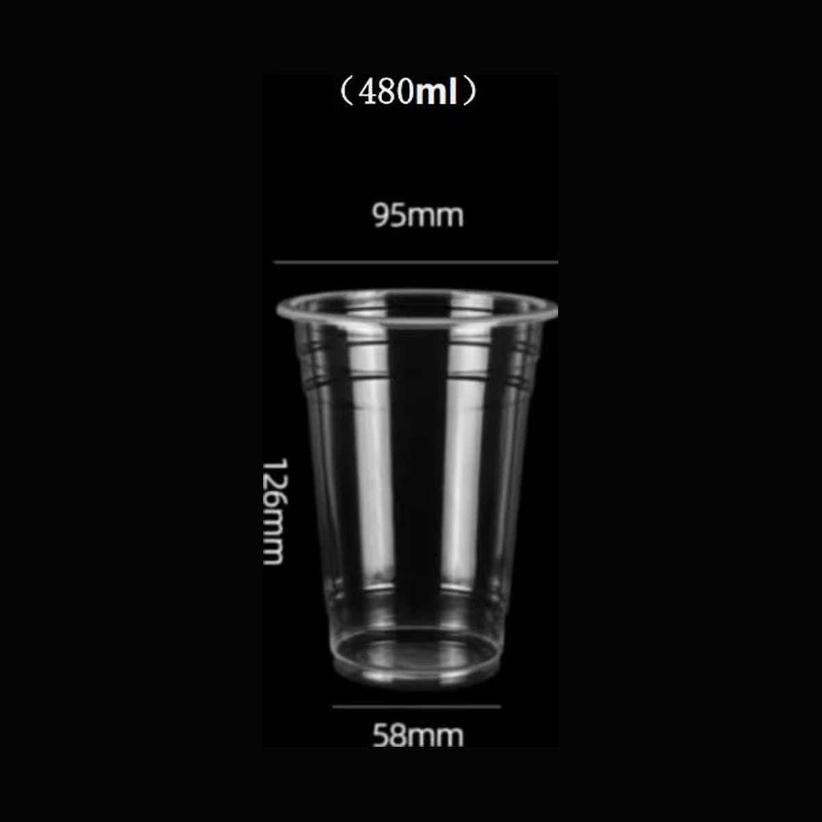 [1,000 ct] 16.2 oz Clear Plastic Cold Cups | PP | 95 mm