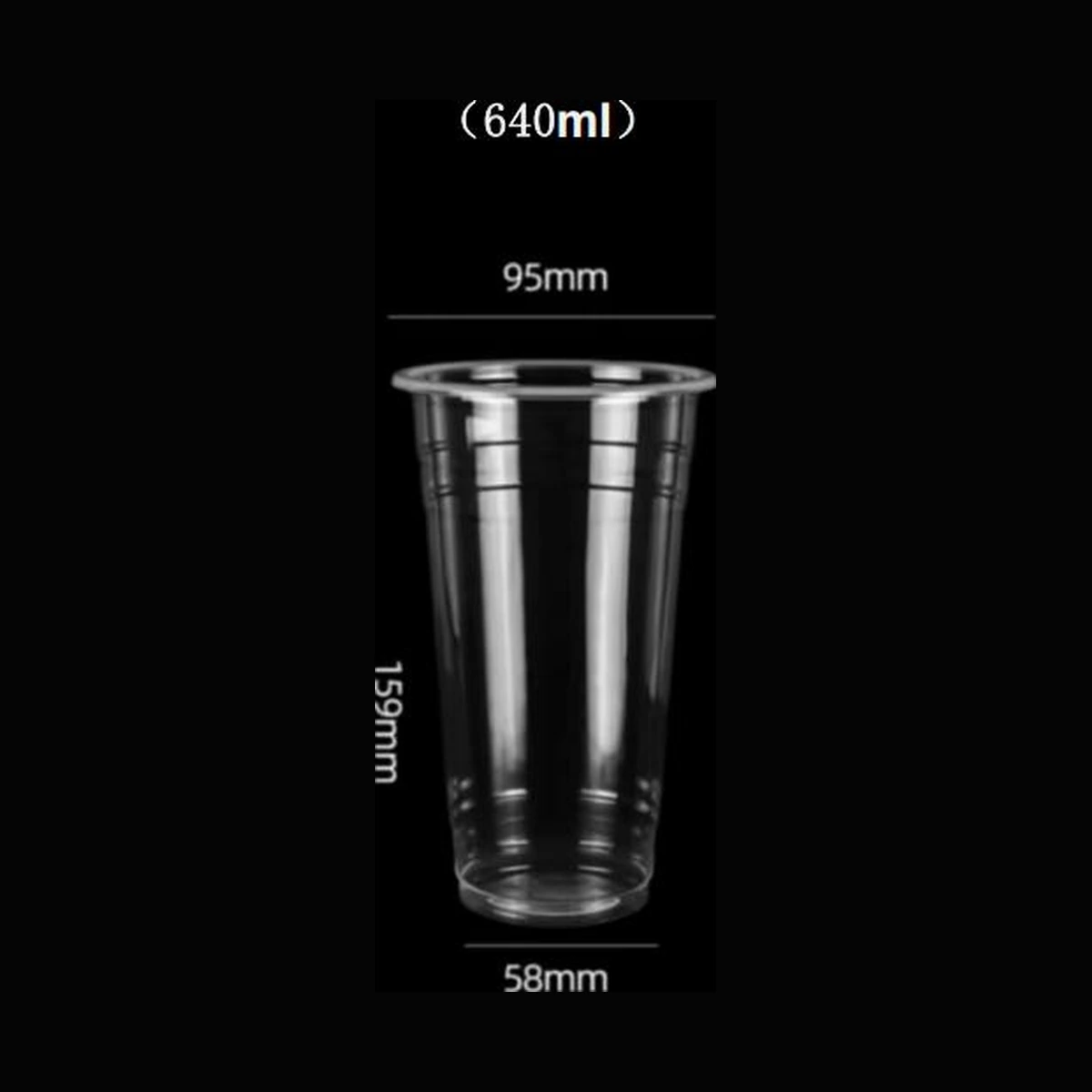 [1,000 ct] 21.6 oz Clear Plastic Cold Cups | PP | 95 mm