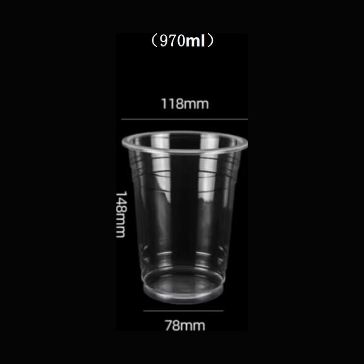 [500 ct] 32.8 oz Clear Plastic Cold Cups | PP | 118 mm