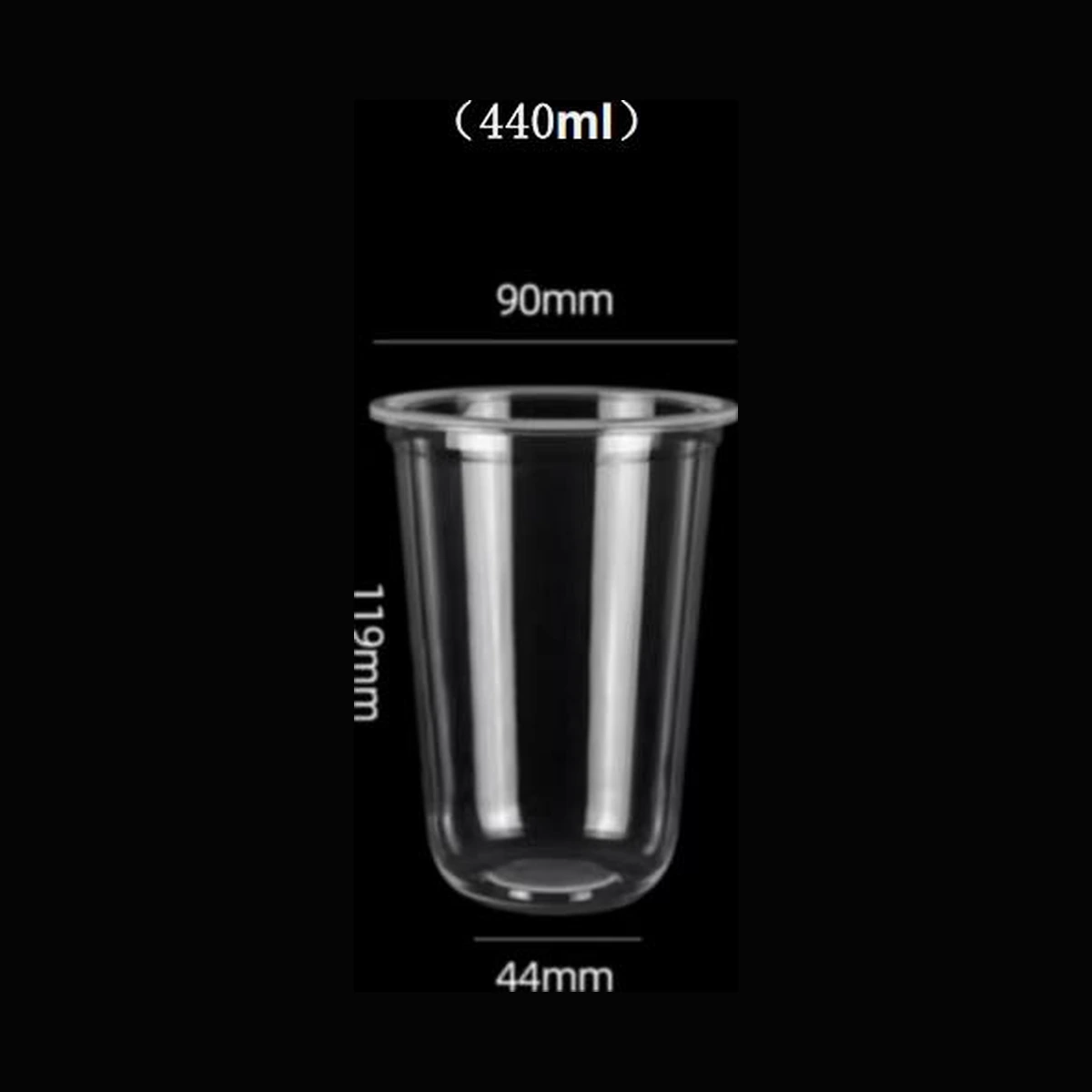 [1,000 ct] 14.9 oz Clear Plastic Cold Cups | PP | 90 mm
